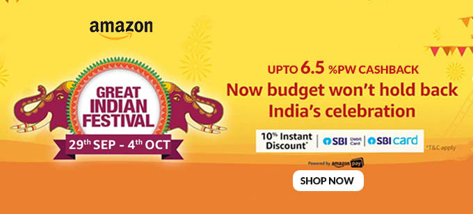 Amazon Great Indian Sale Septmeber 29th - October 4th 2019