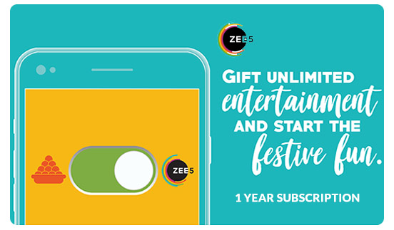 Zee5 E-Gift Card - Rs. 999 for 12 month subscription