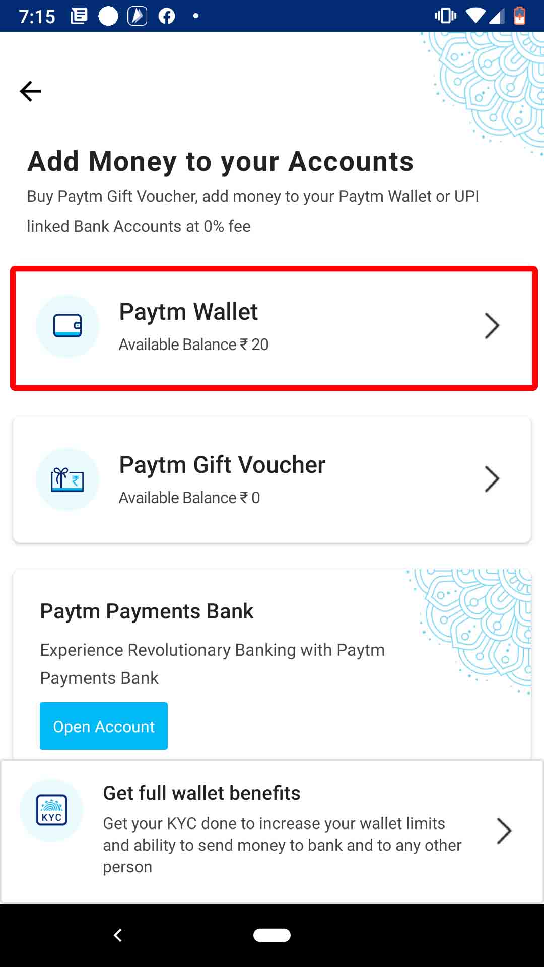 tap Paytm Wallet