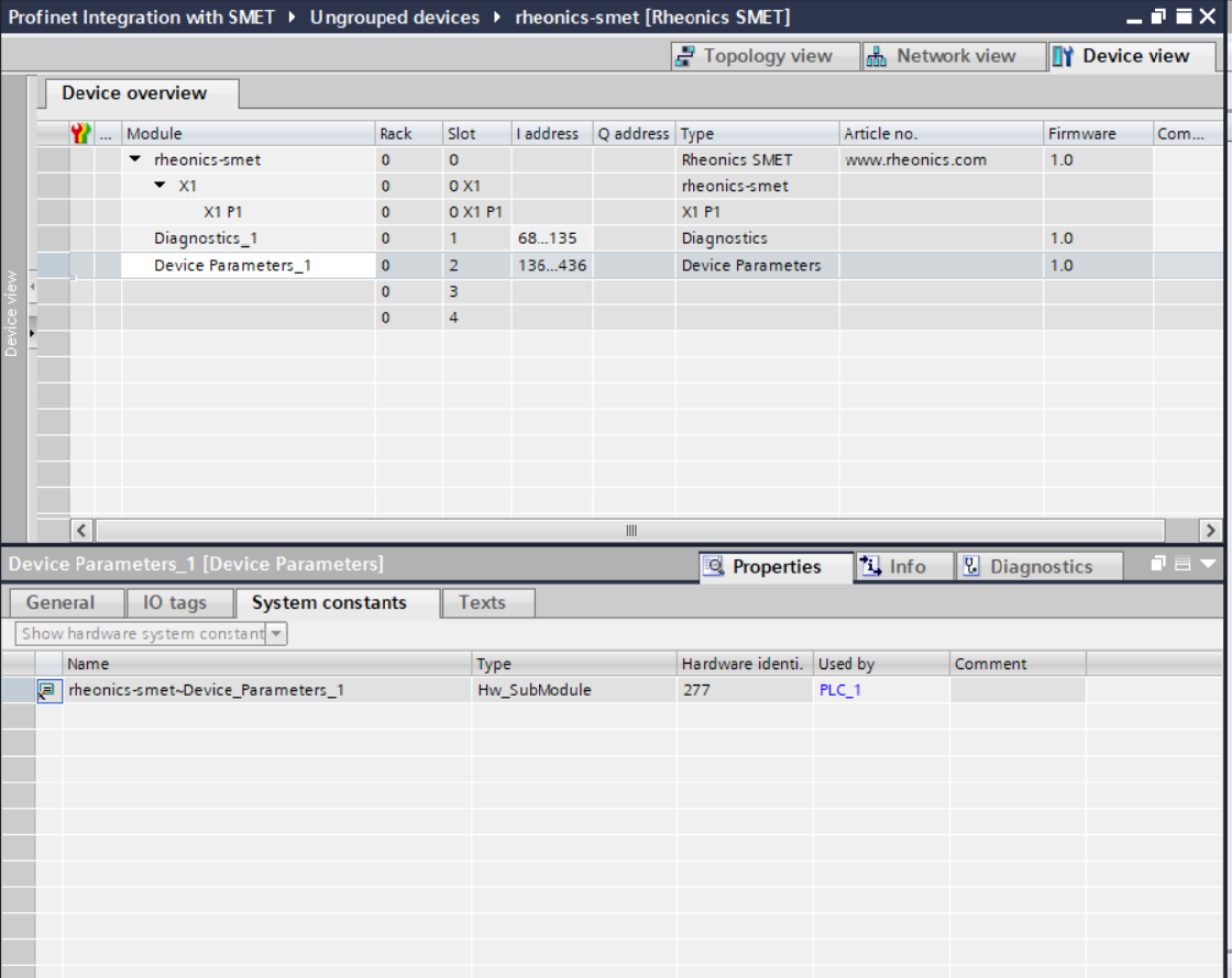 Diagnostics and Parameter Readings with Profinet : Rheonics Support