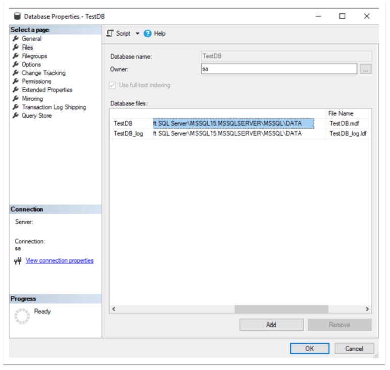 database properties