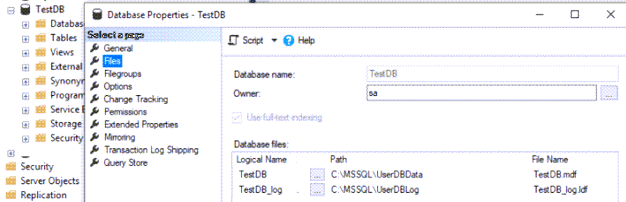 database properties