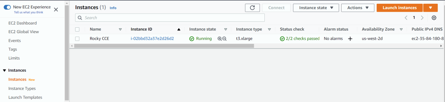 Installation of Rocky Linux 8 on AWS Ec2 Instance for CCE : Support ...