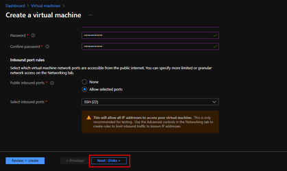 Installation and server setup on Azure Cloud : Support Services