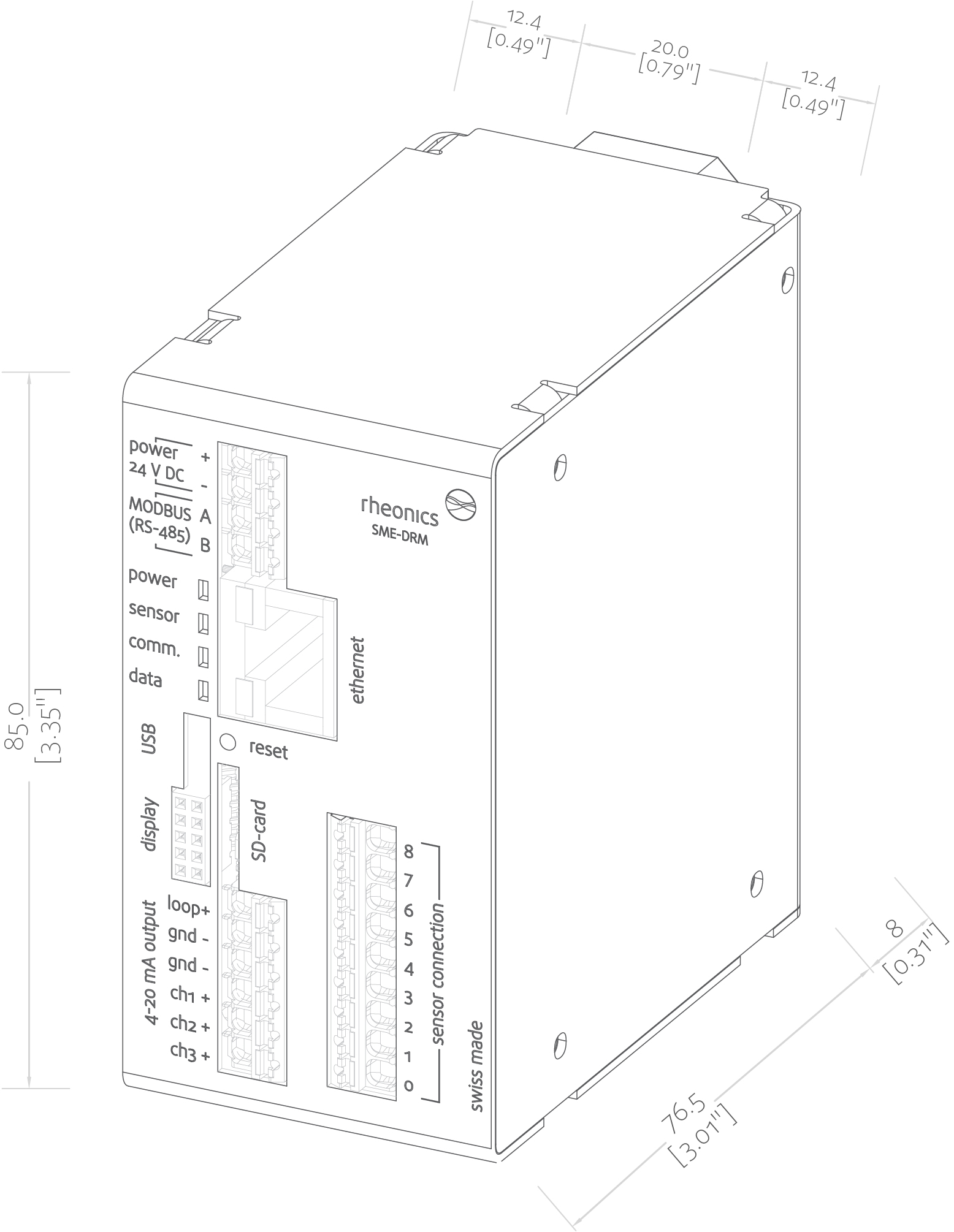 Enclosure for Sensor electronics and Zener barriers Rheonics Support