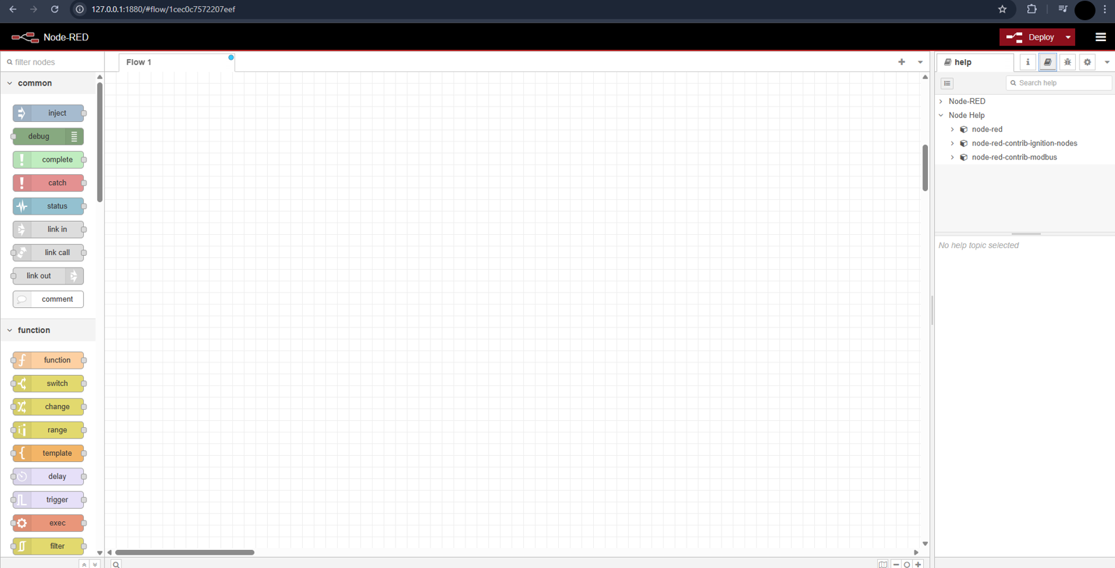 Figure 4: Node-RED editor