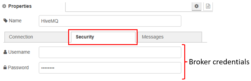 Figure 14: HiveMQ Broker Configuration - SecurityTab