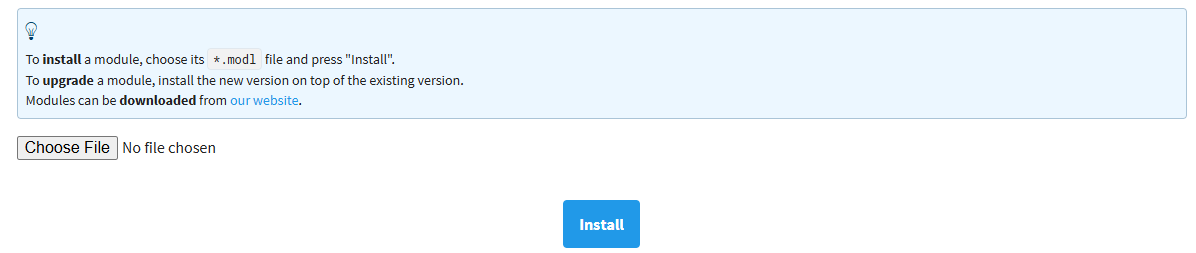 Figure 5: File selection to Install