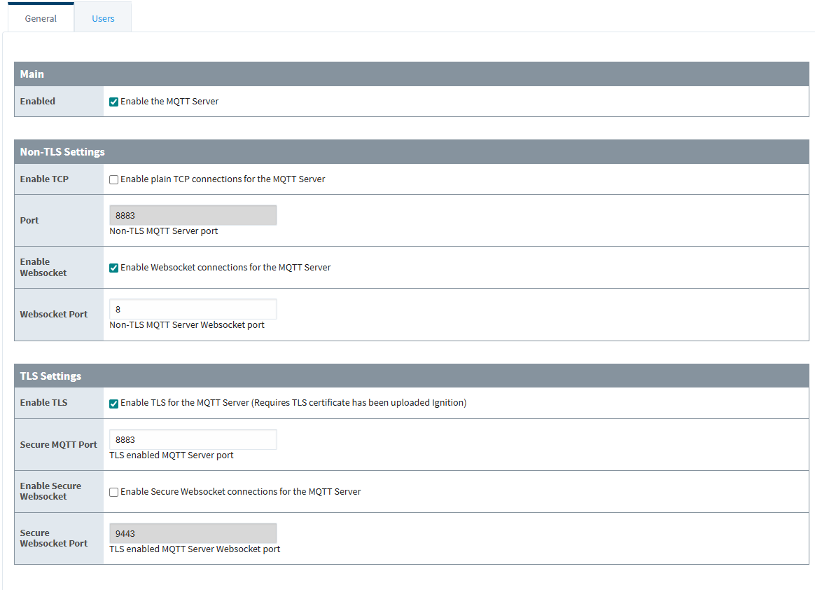 Figure 8: MQTT Distributor Configuration