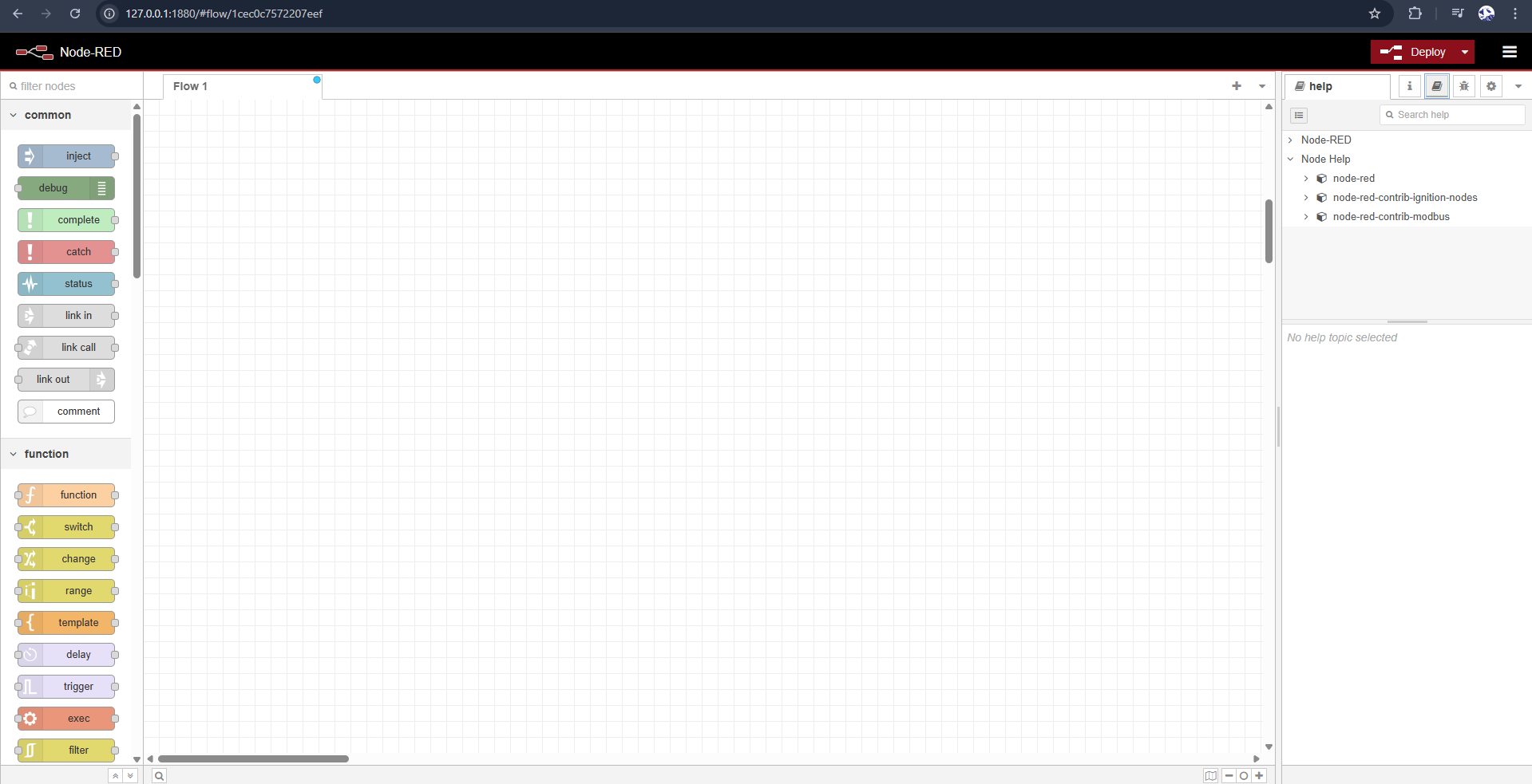Figure 5: Node-RED editor