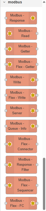 Figure 20: Modbus nodes