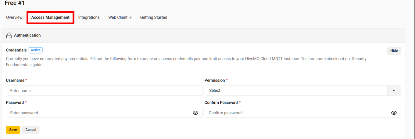 Figure 6: Access Management