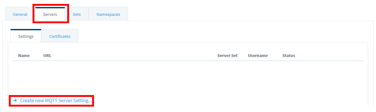 Figure 15: MQTT Server Creation