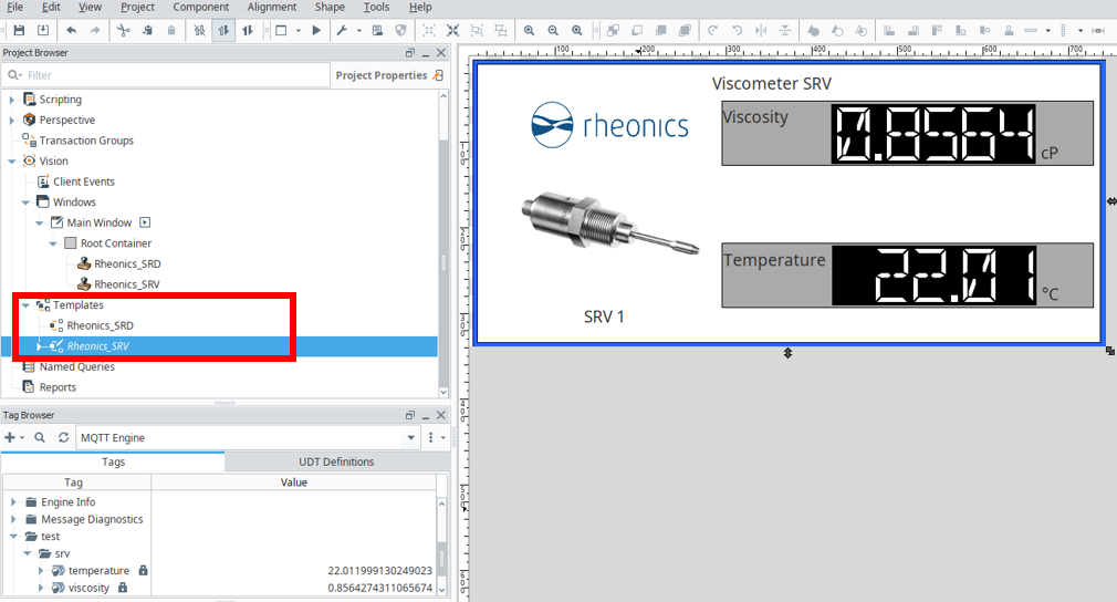 Figure 34: Rheonics SRV Template
