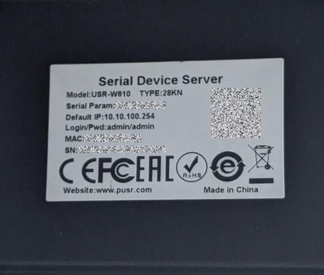 Figure 5: Device label