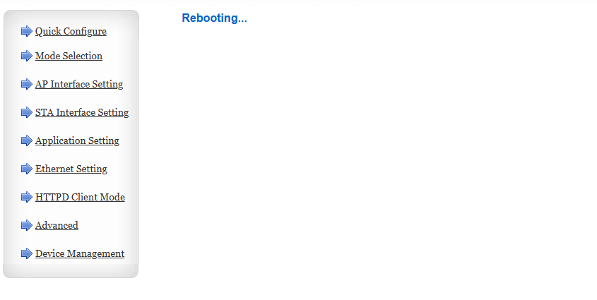 Figure 12: Device Rebooting