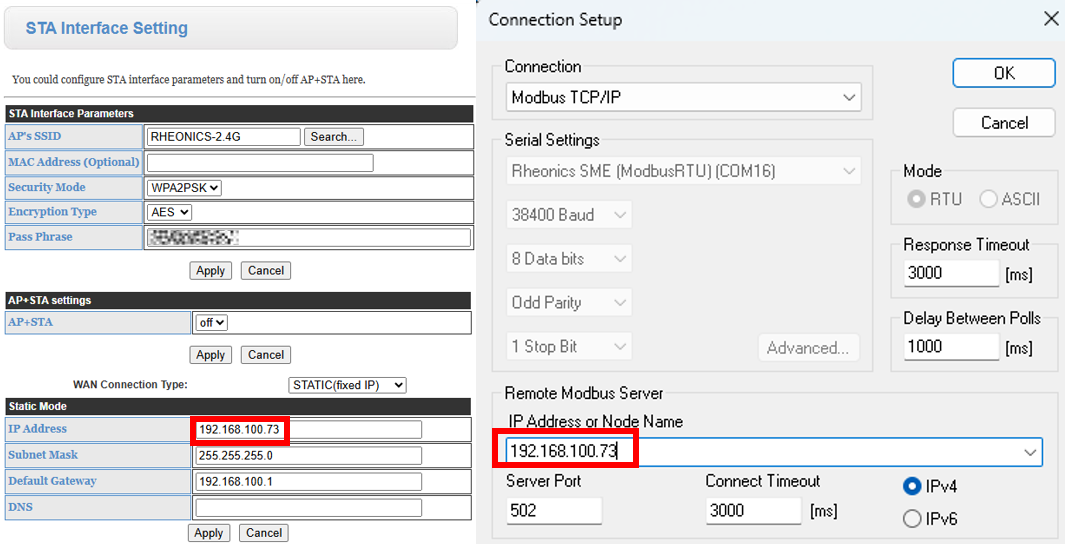 Figure 25: Connection Setup