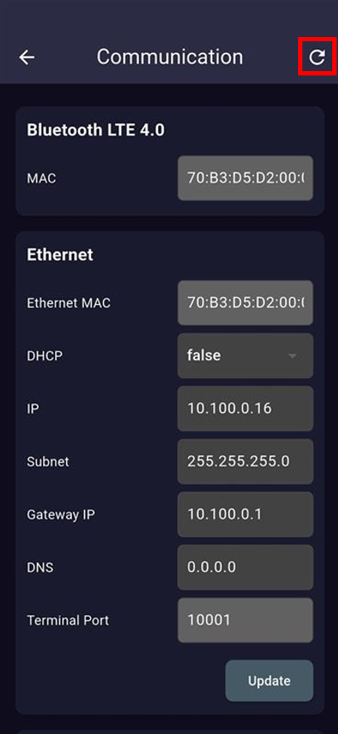 Figure 4: Reload button