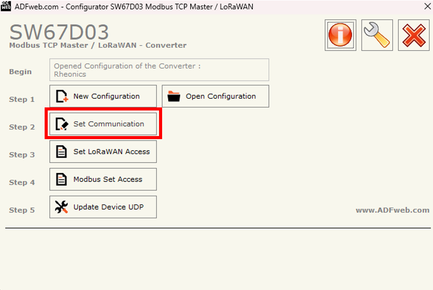 Figure 10: Set Communication