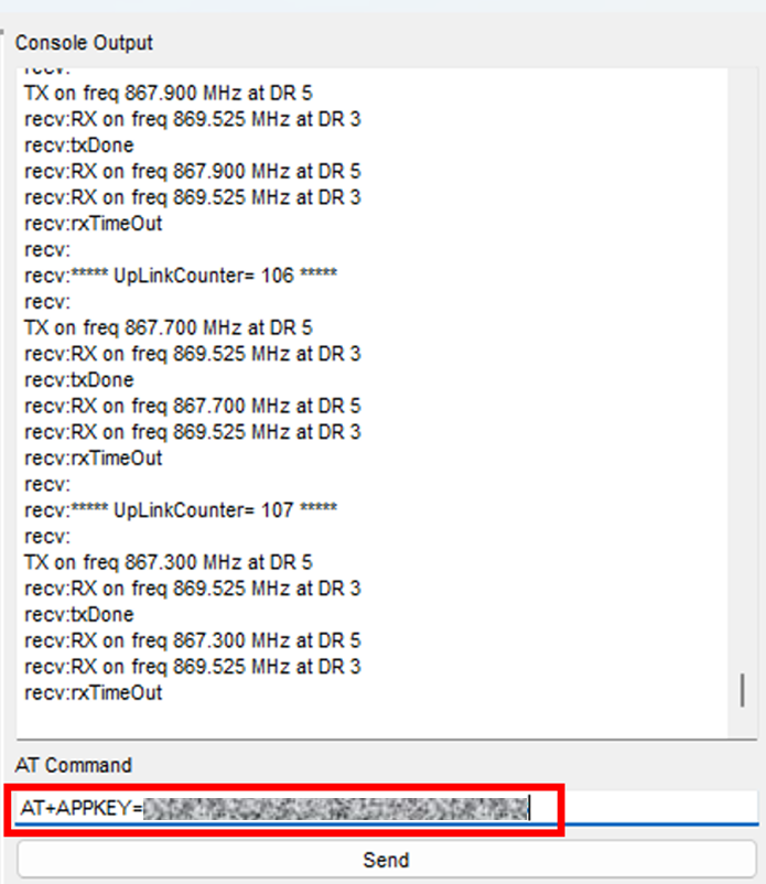 Figure 13: APP KEY configuration