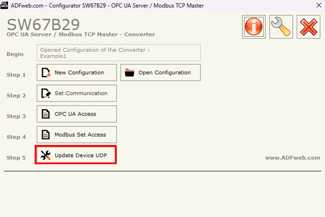 Figure 12: Update Device UDP