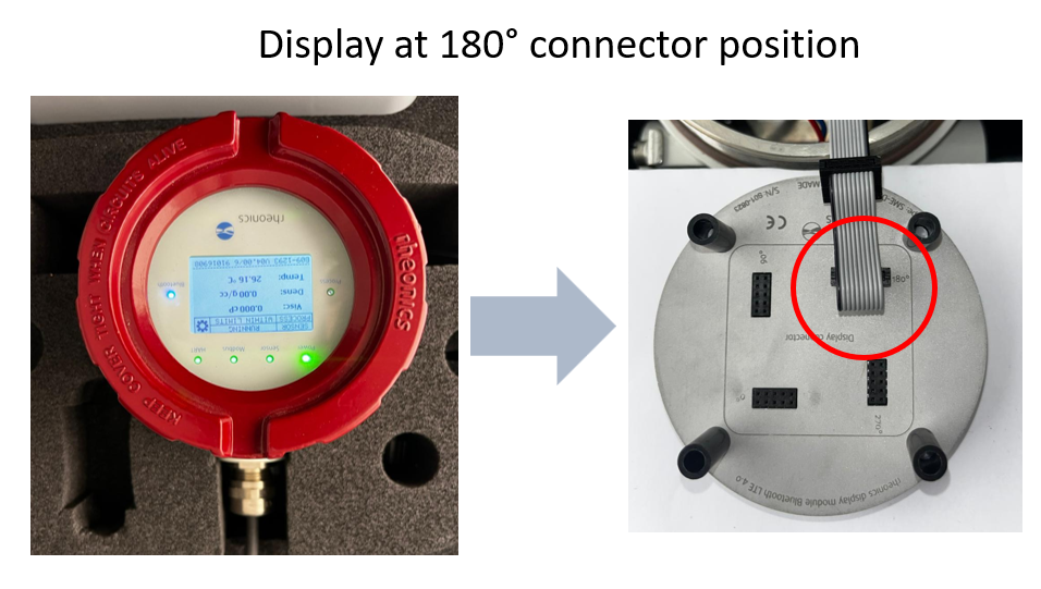 Front view of SME-TRD display at 180 degree connector position
