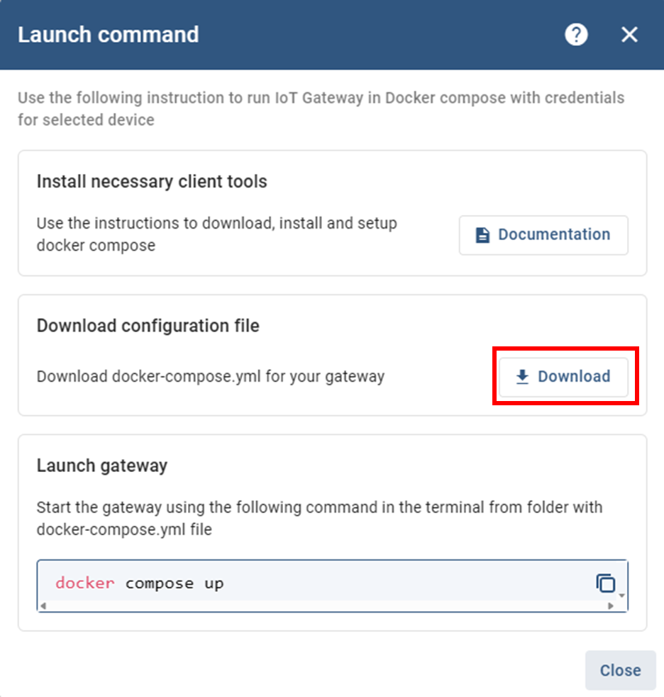 Figure 6: Gateway configuration file.