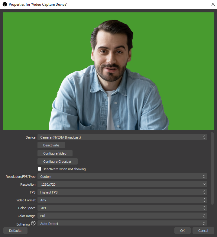 How to use OBS Studio virtual camera to host high quality virtual