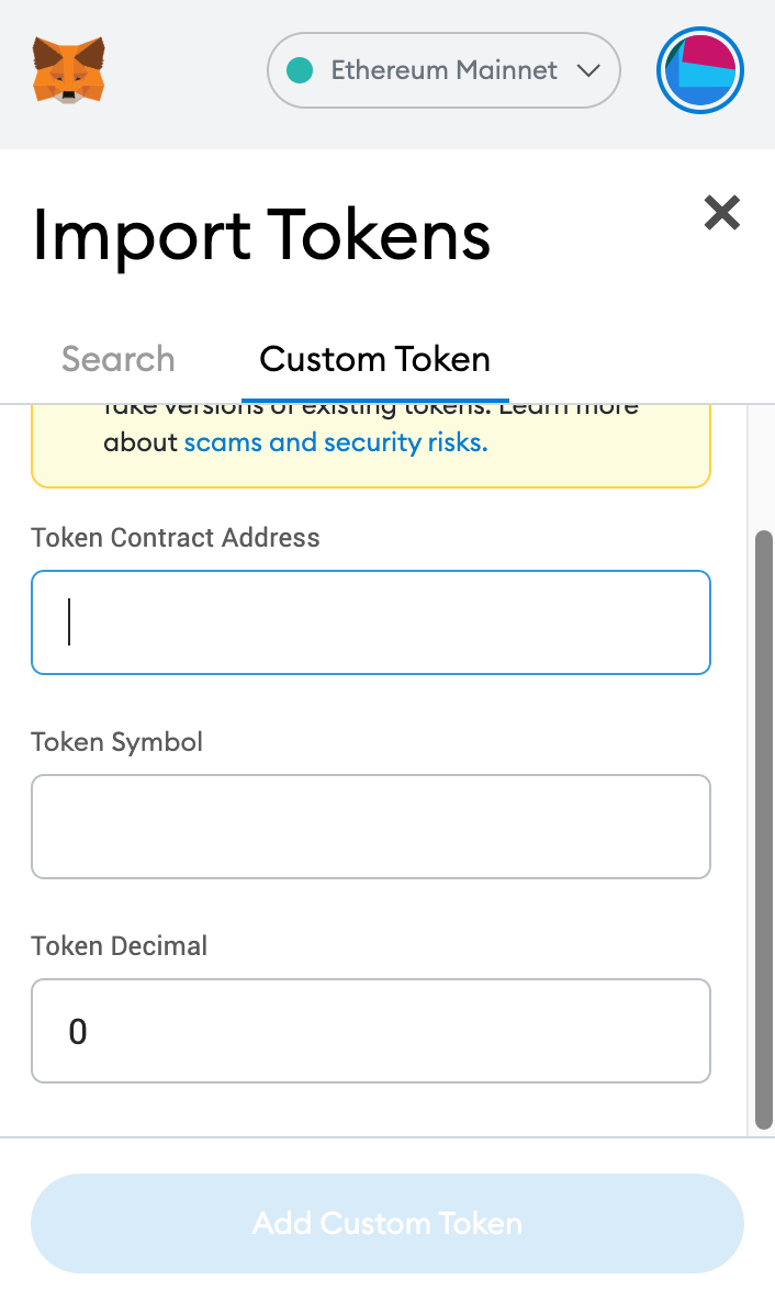 how to import utc into metamask