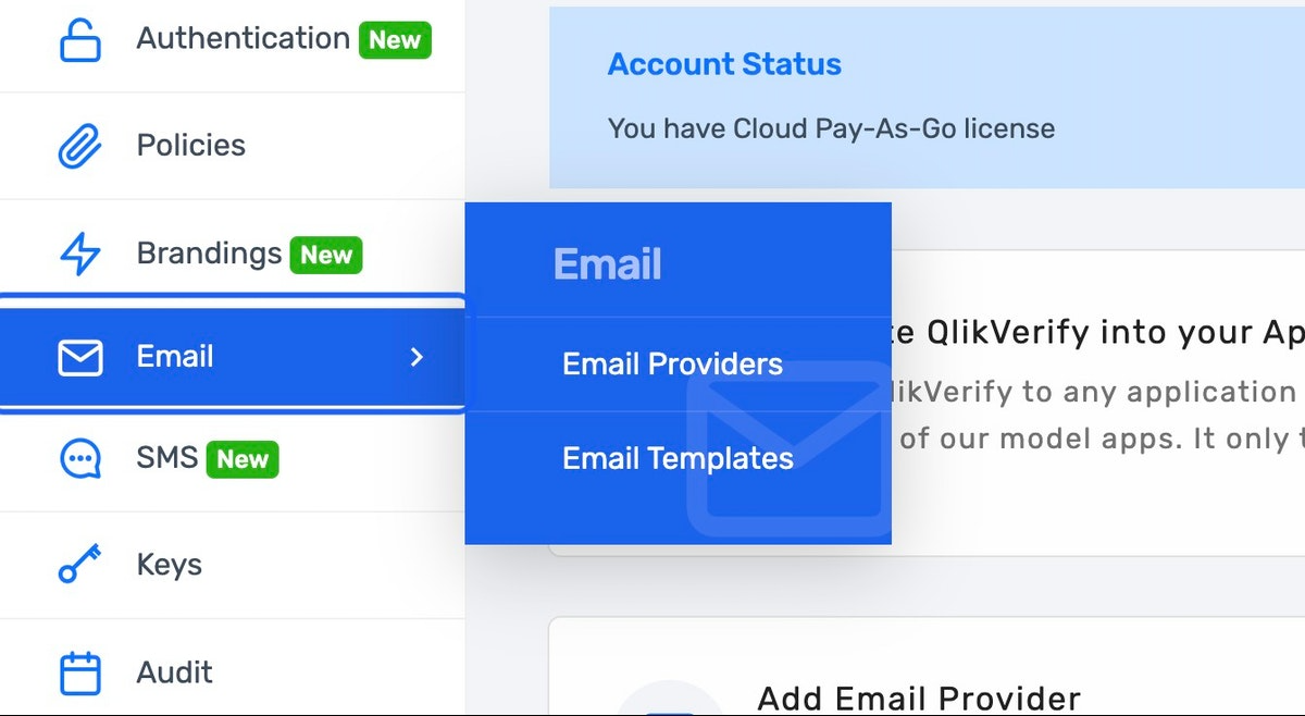 How to change an email template? QLIKVERIFY