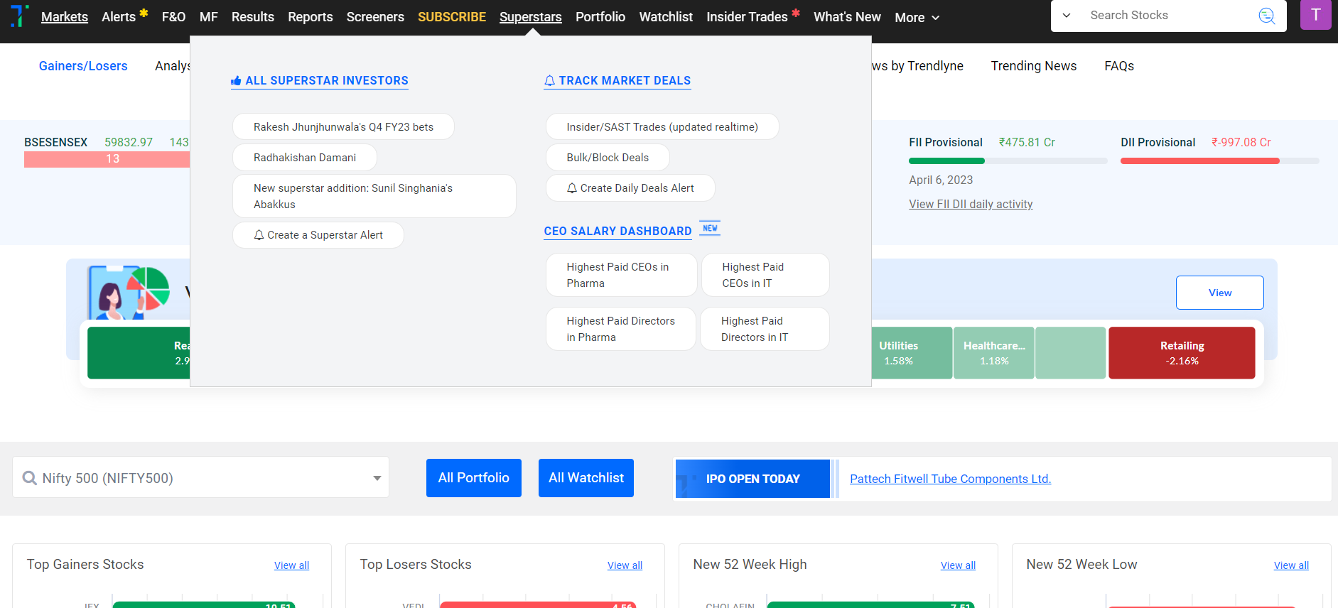 export Trendlyne screeners