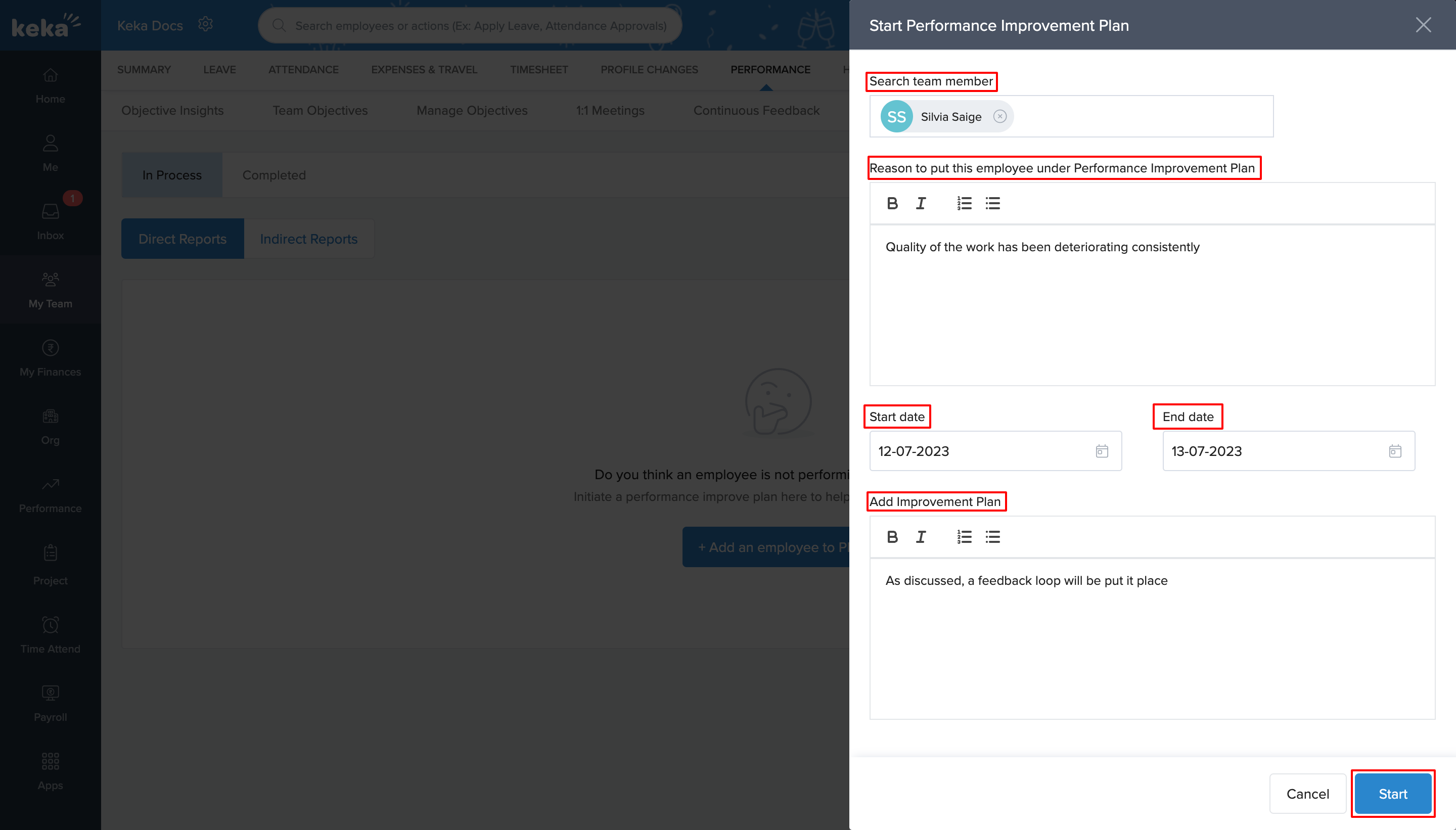 Initiating and managing PIP for your team members