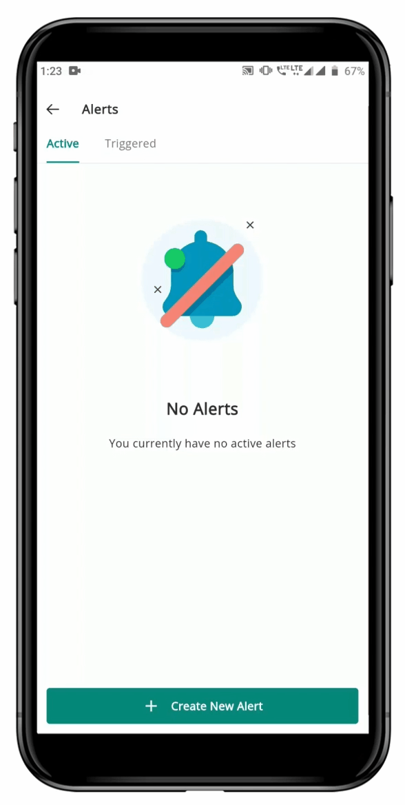 GEOJIT How can I set a stock price alert?