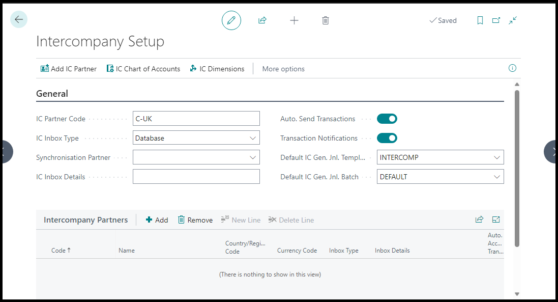 Intercompany Setup