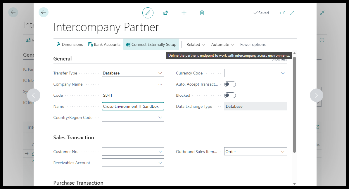 Intercompany Partner