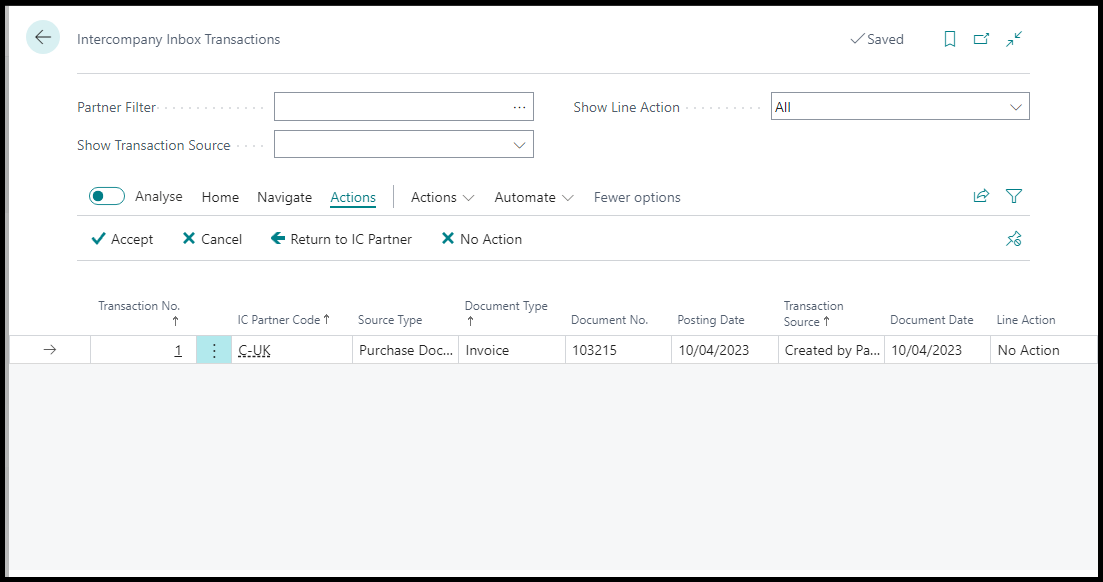 Intercompany Inbox