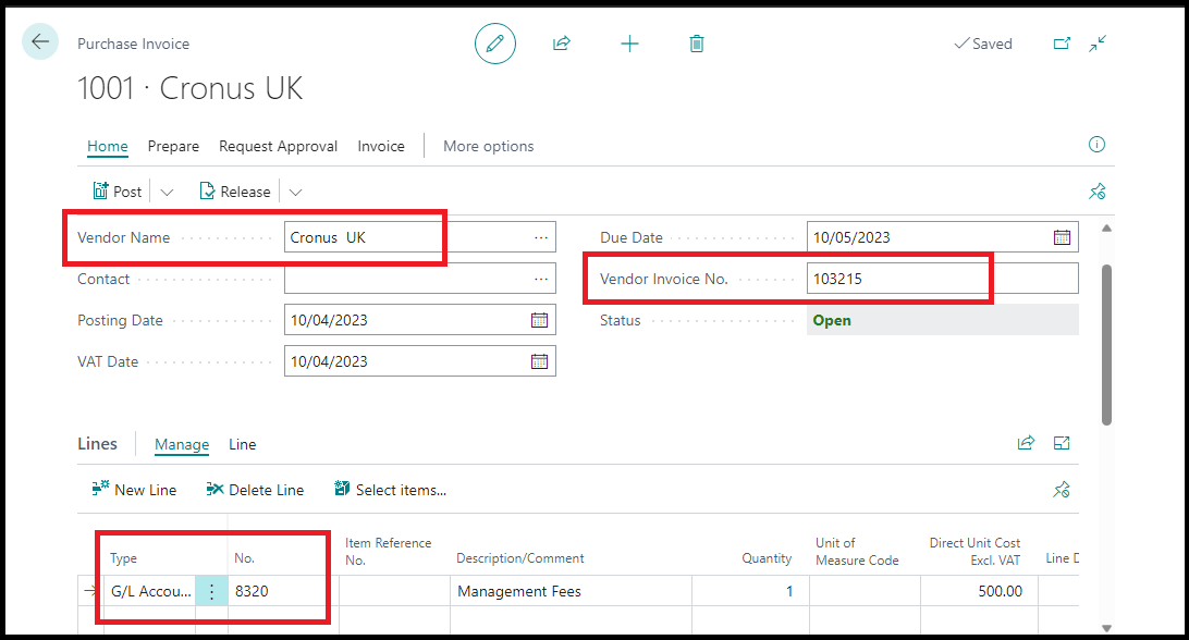 Intercompany Transaction - Purchase Invoice