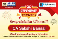 giveaway contest-5 winner