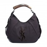 Yves Saint Laurent Fabric Mombasa Horn Hobo-1