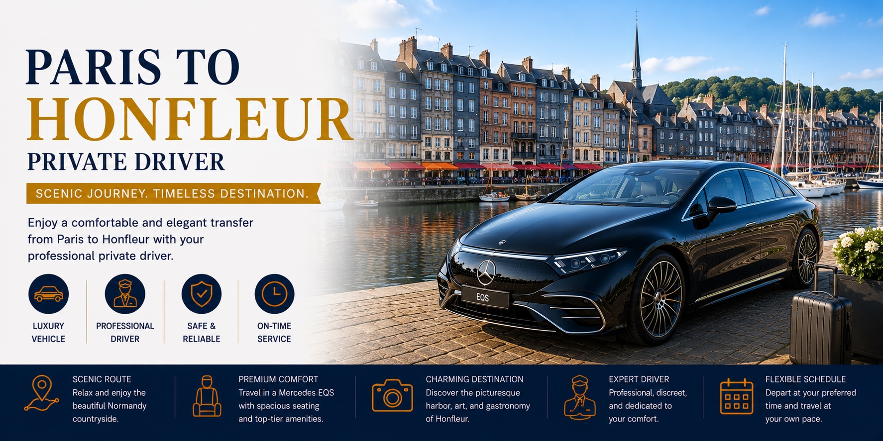 Paris to Honfleur Private Driver | Normandy Coast Day Trip