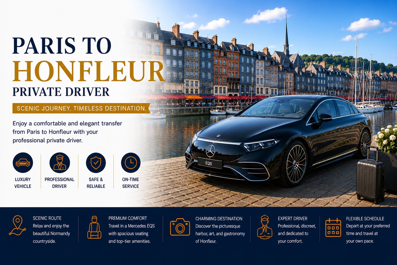 Paris to Honfleur private driver