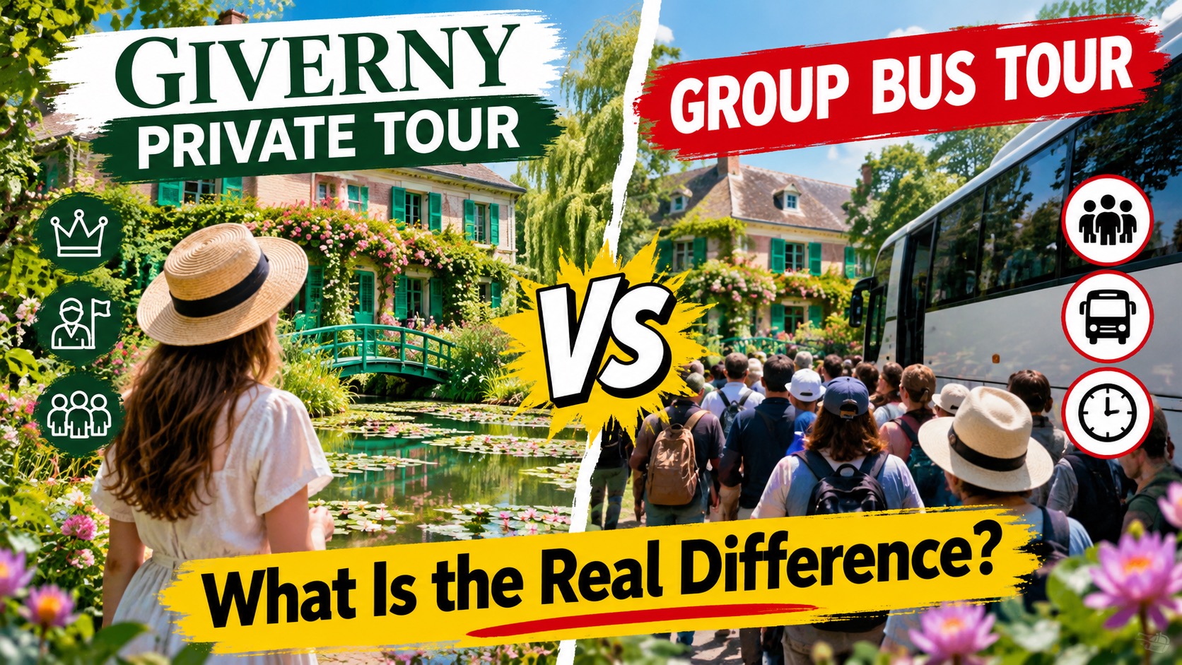 Giverny Private vs Bus Tour