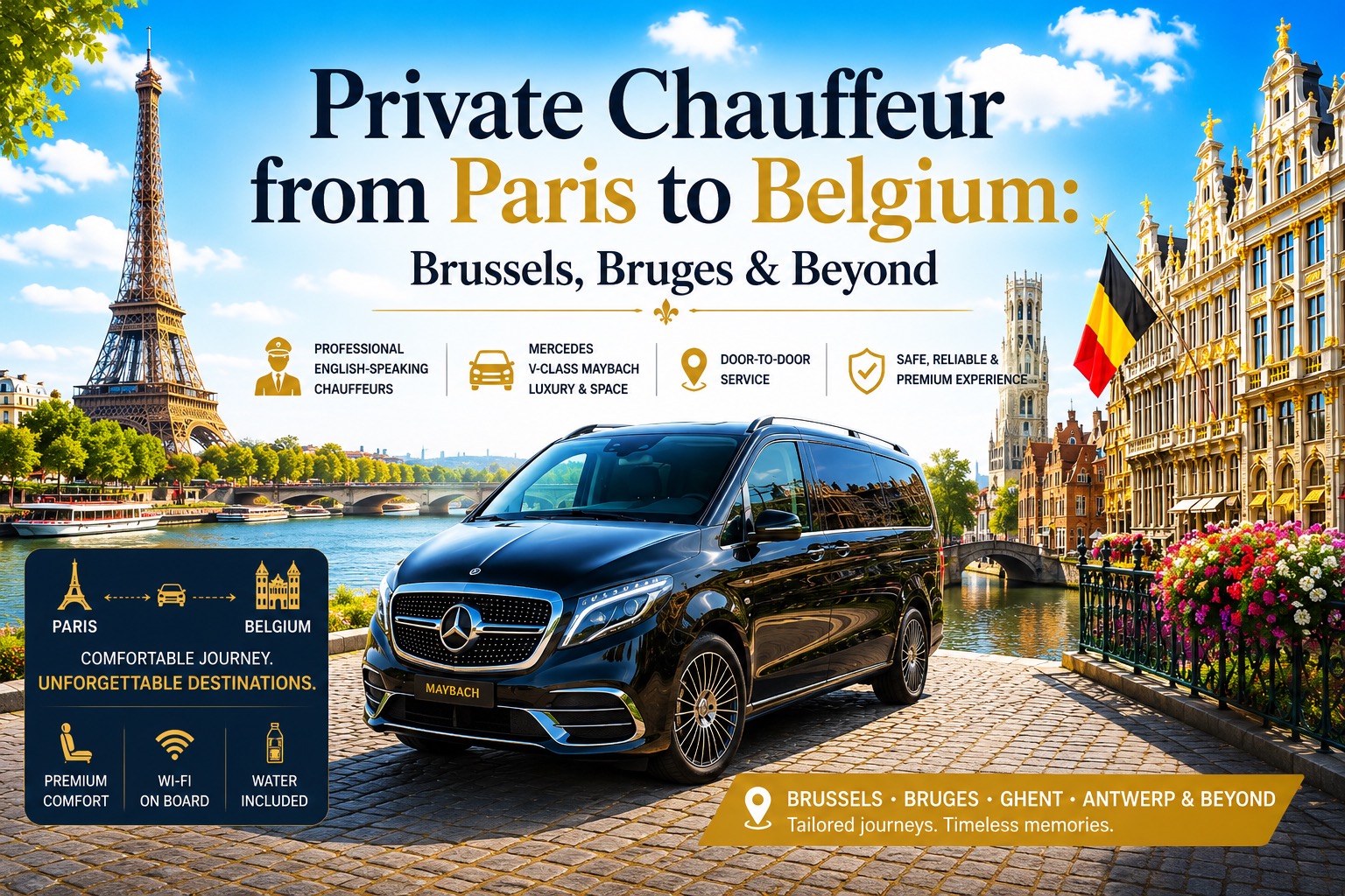 Paris to Belgium Private Chauffeur