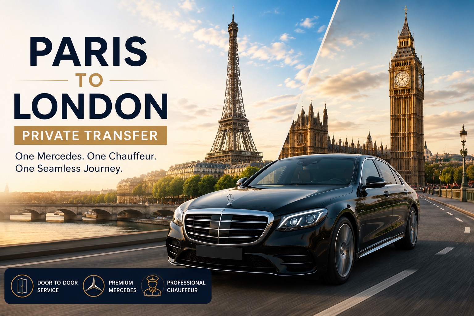 Paris to London private transfer