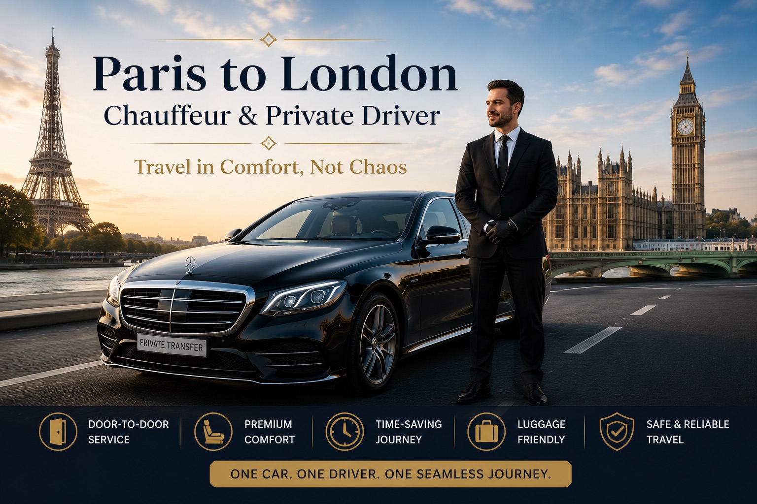  Paris to London chauffeur service