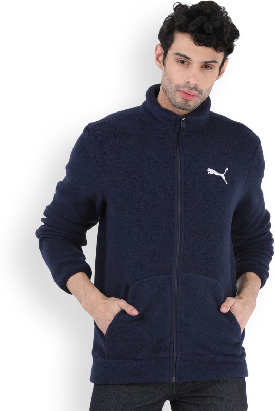 puma full sleeve solid men's jacket