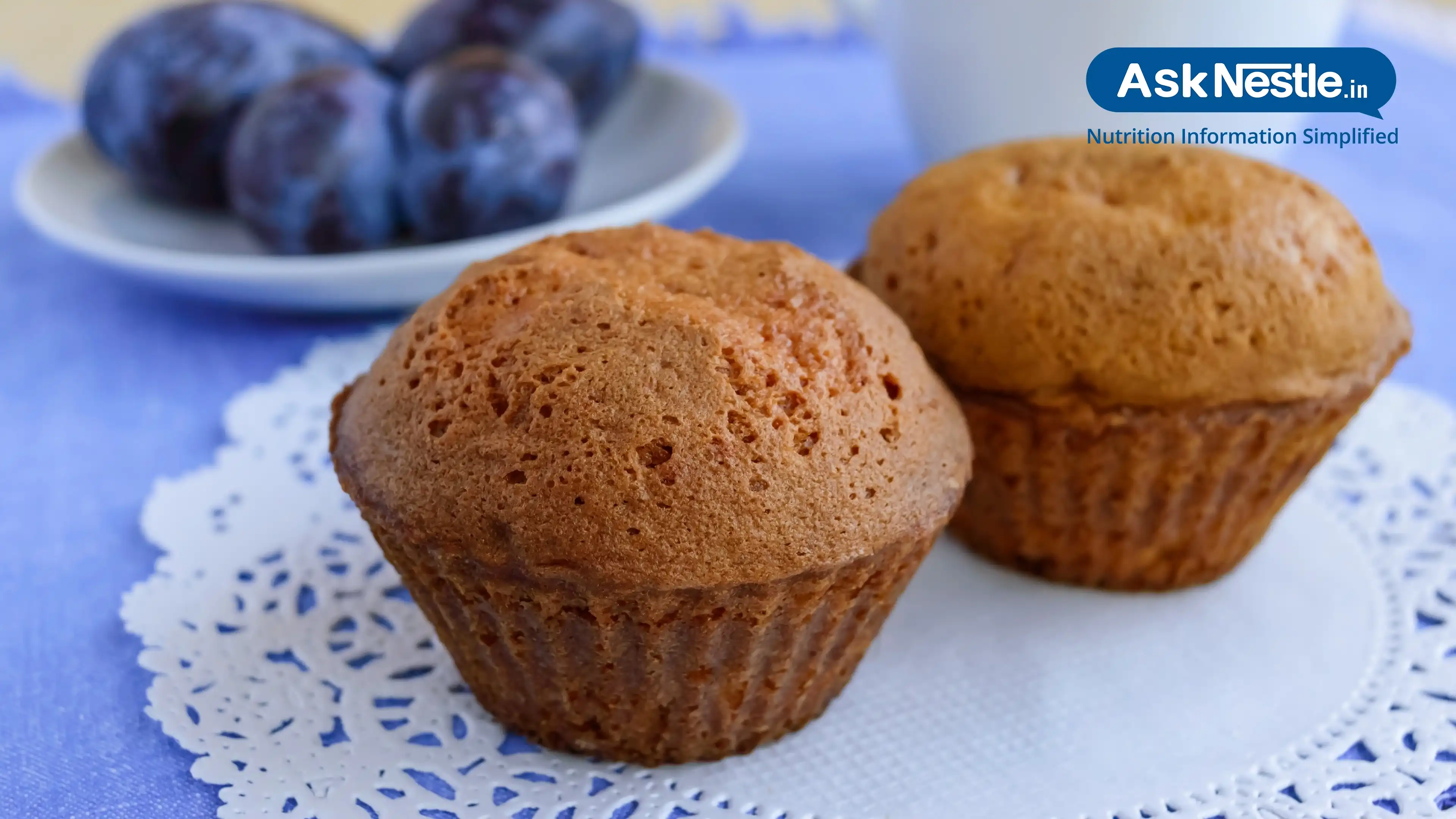 Plum Cupcake Recipe, How to Make Plum Cupcake Ask Nestle