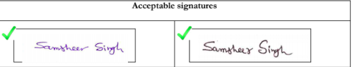 GATE Signature Sample