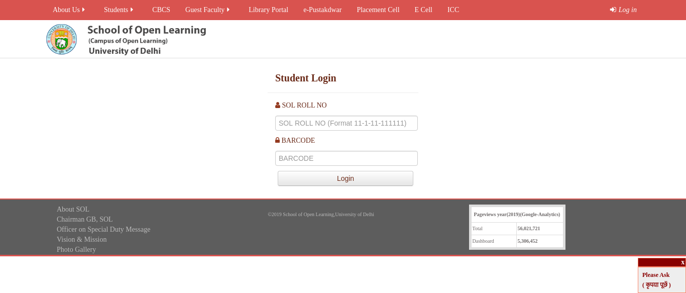 DU SOL Login 2020 (Opened), Check Registration, Demand Letter details