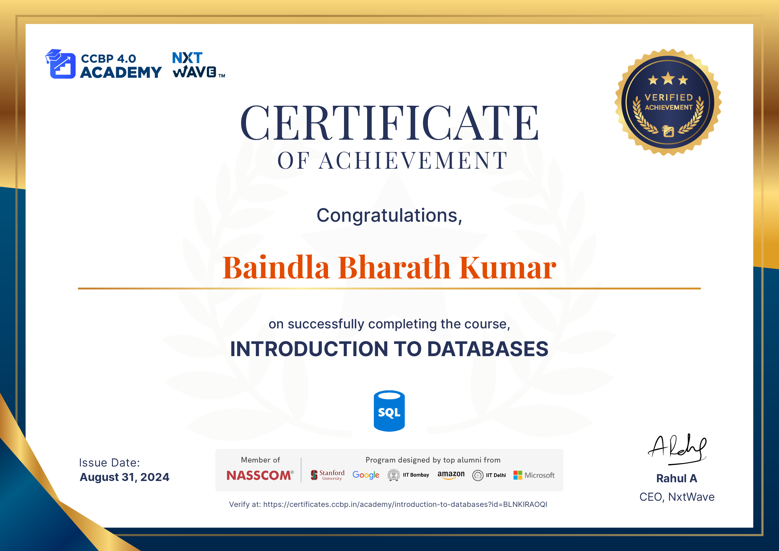 Bharath Kumar Baindla - Aspiring Software Engineer | Full Stack ...